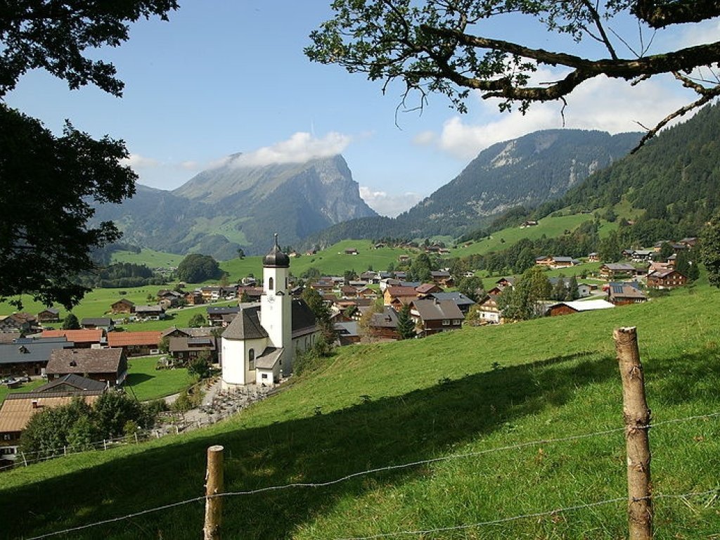 Blick auf Schoppernau